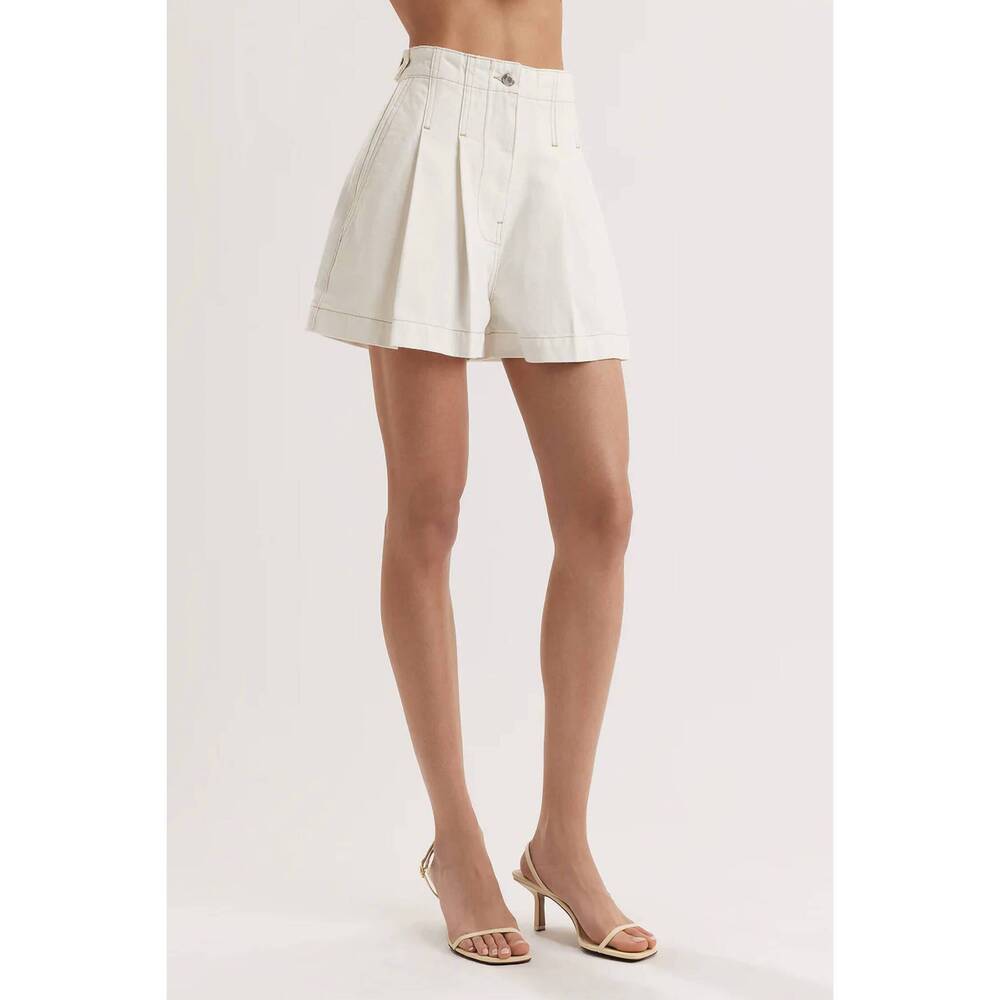 NEW MERLETTE kay denim shorts in ecru
